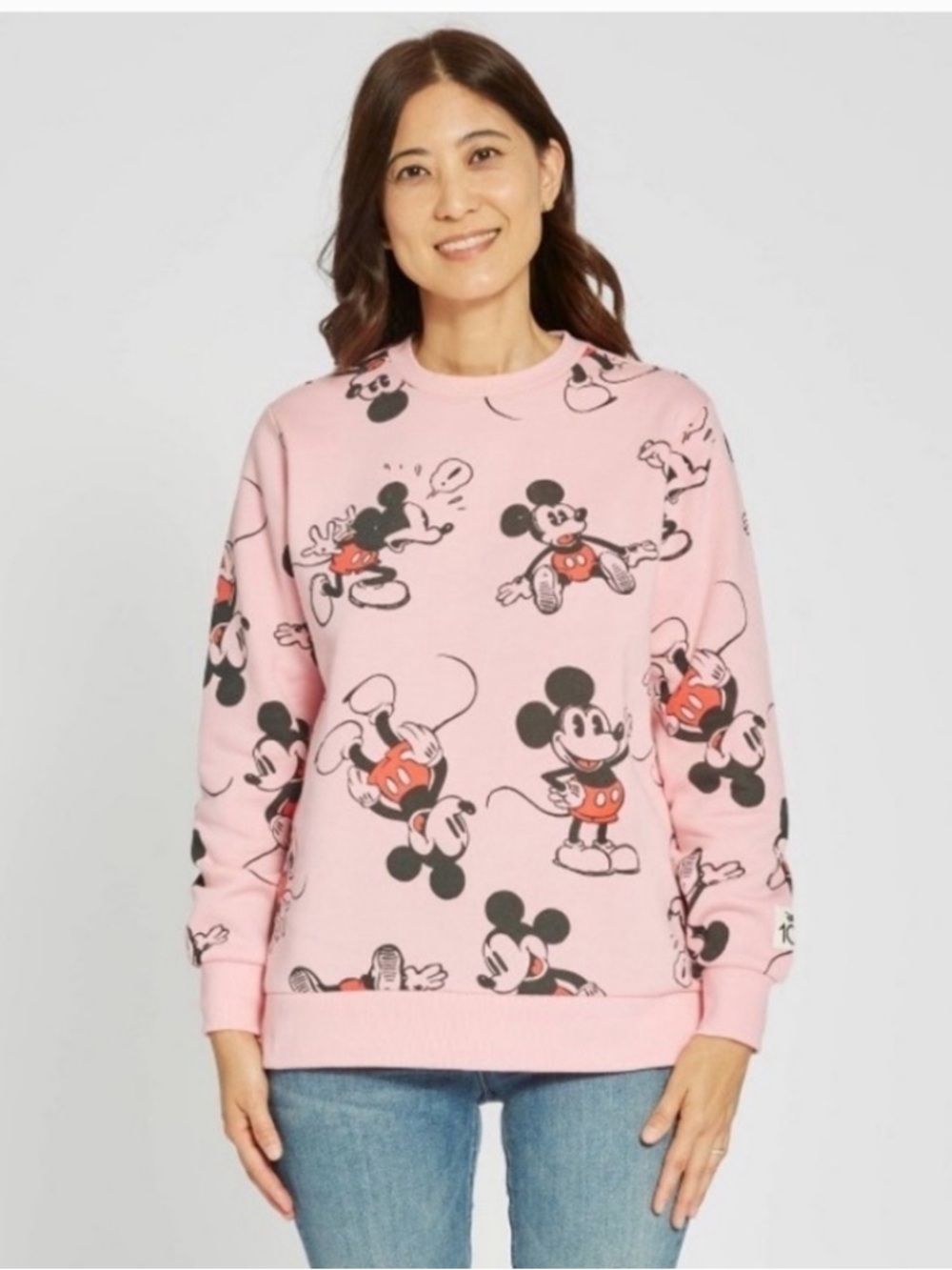 Disney 100 Year anniversary pink Pullover Sweater with Mickey Mouse Design XL